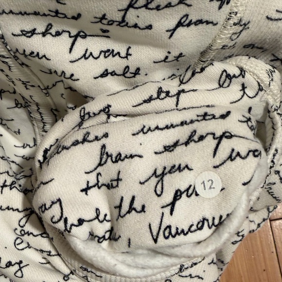 lululemon athletica White Hoodie with Black Script - Picture 9 of 16